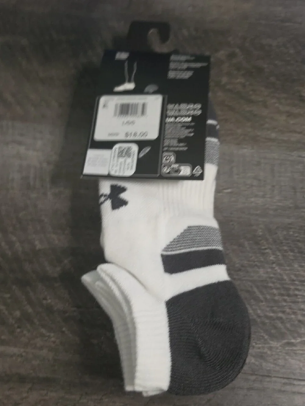 Under Armour White and Black Performance Crew Athletic Socks - 3 Pack